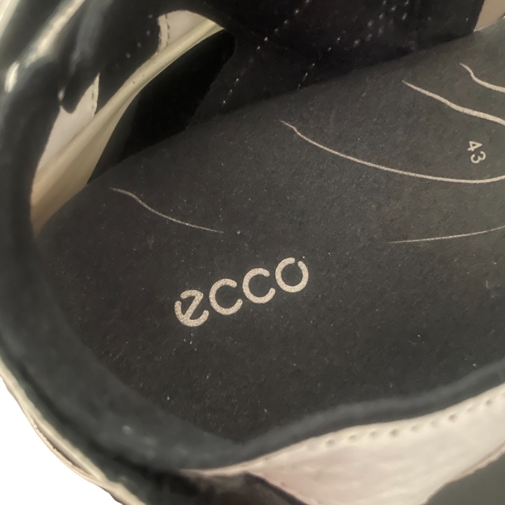 Ecco Sandals 43 Men's Slip On 12-12 1/2 Whtie Hook Loop Fastner - Picture 6 of 9